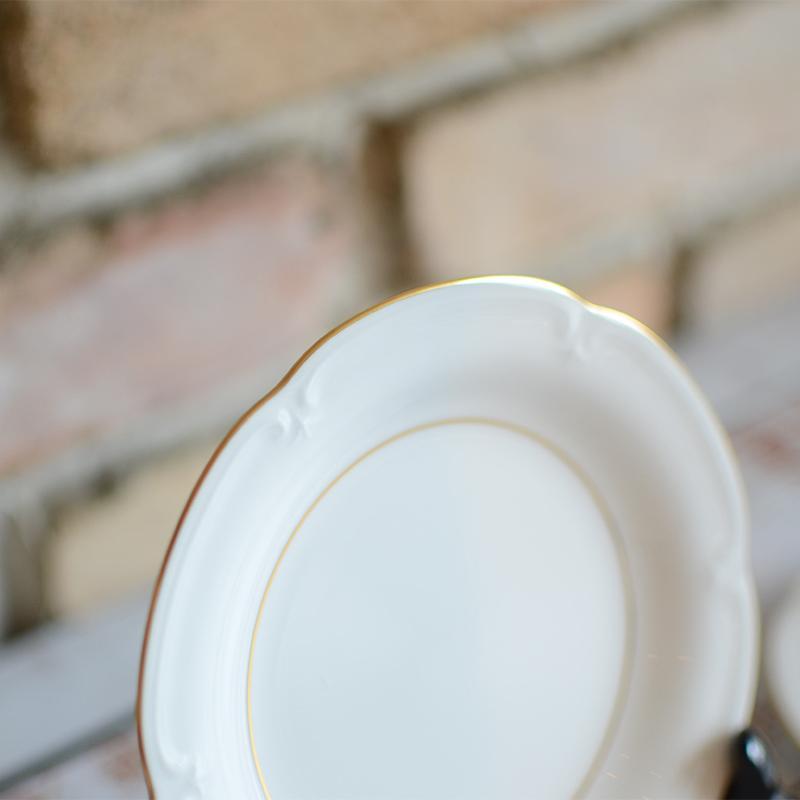 [小盤（板）] Okura藝術中國金線小蛋糕板（2件套）|陶瓷