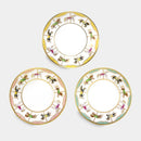 [SMALL DISH (PLATE)] OKURA ART CHINA MERRY-GO-ROUND SMALL PATE (3-COLOR SET) | CERAMICS