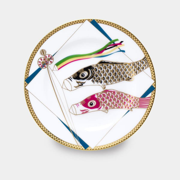 [牆面裝飾（牆藝）] Okura藝術中國鯉魚橫幅裝飾板|陶瓷