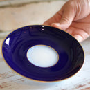 [MUG (CUP)] OKURA ART CHINA 100TH ANNIVERSARY BLUE ROSE CUP & SAUCER | CERAMICS