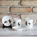 [MUG (CUP)] OKURA ART CHINA LUCKY BLACK CAT MUG PART-1 | CERAMICS