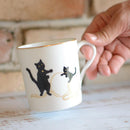 [MUG (CUP)] OKURA ART CHINA LUCKY BLACK CAT MUG PART-1 | CERAMICS