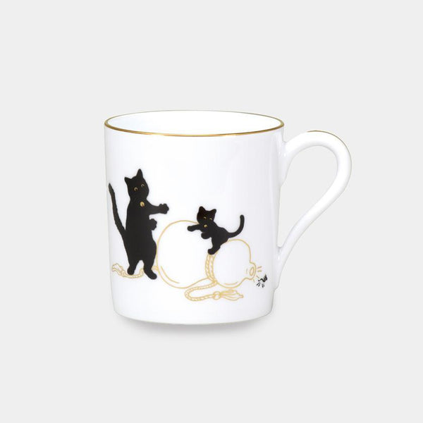 [杯子（杯）] Okura Art China Lucky Black Cat Mug Part-1 |陶瓷
