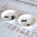[SMALL DISH (PLATE)] OKURA ART CHINA LUCKY BLACK CAT SMALL DISH PART-1 | CERAMICS