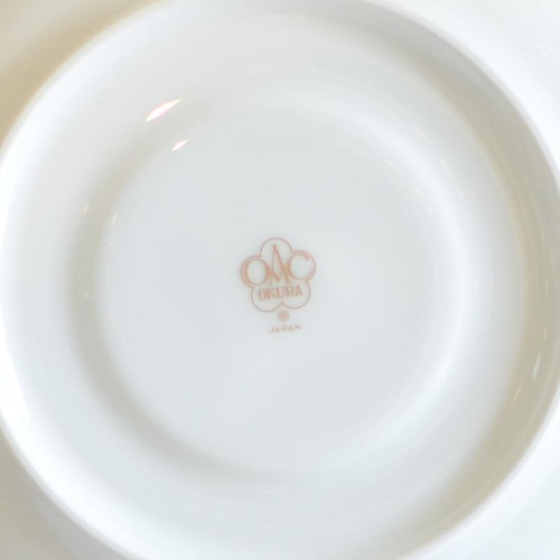 [MUG (CUP)] OKURA ART CHINA BLUE ROSE CUP & SAUCER | CERAMICS