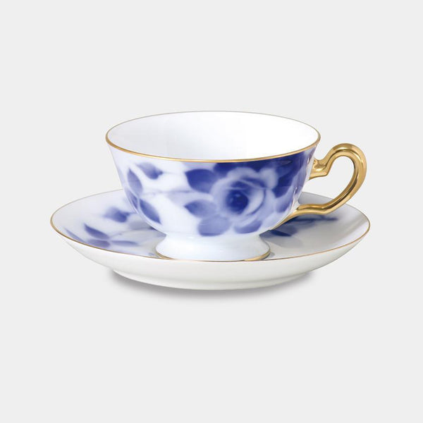 [MUG（CUP）] OKURA ART中國BLUE ROSE杯碟|陶瓷