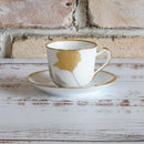 [MUG (CUP)] OKURA ART CHINA GOLDEN ROSE CUP & SAUCER | CERAMICS