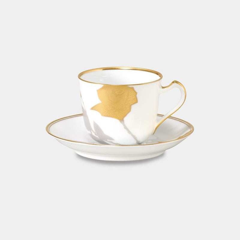 [MUG (CUP)] OKURA ART CHINA GOLDEN ROSE CUP & SAUCER | CERAMICS