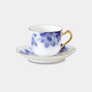[MUG (CUP)] OKURA ART CHINA BLUE ROSE COFFEE CUP & SAUCER | CERAMICS