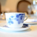 [MUG (CUP)] OKURA ART CHINA BLUE ROSE MORNING CUP & SAUCER | CERAMICS