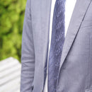 [PLEATS TIE] HERRINGBONE NAVY | NEKADO | NISHIJIN ORI (TEXTILES)