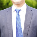 [PLEATS TIE] HERRINGBONE BLUE | NEKADO | NISHIJIN ORI (TEXTILES)