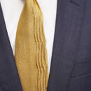 [PLEATS TIE] HERRINGBONE YELLOW | NEKADO | NISHIJIN ORI (TEXTILES)