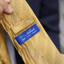 [PLEATS TIE] HERRINGBONE YELLOW | NEKADO | NISHIJIN ORI (TEXTILES)