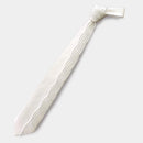 [PLEATS TIE] HERRINGBONE WHITE | NEKADO | NISHIJIN ORI (TEXTILES)
