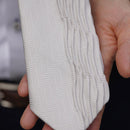 [PLEATS TIE] HERRINGBONE WHITE | NEKADO | NISHIJIN ORI (TEXTILES)