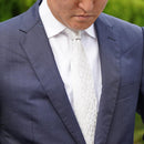 [PLEATS TIE] POLKA DOT WHITE | NEKADO | NISHIJIN ORI (TEXTILES)