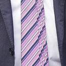[PLEATS TIE] MULTI STRIPE PINK | NEKADO | NISHIJIN ORI (TEXTILES)