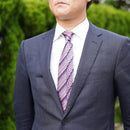 [PLEATS TIE] MULTI STRIPE PINK | NEKADO | NISHIJIN ORI (TEXTILES)