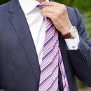 [PLEATS TIE] MULTI STRIPE PINK | NEKADO | NISHIJIN ORI (TEXTILES)
