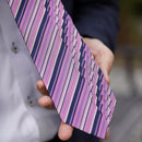[PLEATS TIE] MULTI STRIPE PINK | NEKADO | NISHIJIN ORI (TEXTILES)