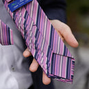 [PLEATS TIE] MULTI STRIPE PINK | NEKADO | NISHIJIN ORI (TEXTILES)