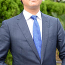 [PLEATS TIE] WAVE BLUE | NEKADO | NISHIJIN ORI (TEXTILES)