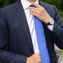 [PLEATS TIE] WAVE BLUE | NEKADO | NISHIJIN ORI (TEXTILES)