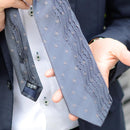 [PLEATS TIE] WAVE GREY | NEKADO | NISHIJIN ORI (TEXTILES)