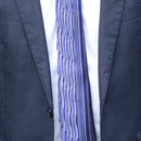 [PLEATS TIE] VERTICAL STRIPE BLUE | NEKADO | NISHIJIN ORI (TEXTILES)