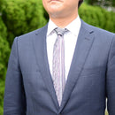 [PLEATS TIE] VERTICAL STRIPE GREY | NEKADO | NISHIJIN ORI (TEXTILES)