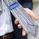 [PLEATS TIE] VERTICAL STRIPE GREY | NEKADO | NISHIJIN ORI (TEXTILES)