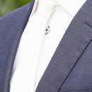 [PLEATS TIE] SATIN WHITE | NEKADO | NISHIJIN ORI (TEXTILES)