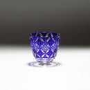 [SAKE GLASS] GUINOMI KIKU SHIPPO (BLUE) | KIRIKO
