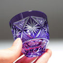 [SAKE GLASS] COLD SAKE GLASS GINWAN NO HANA (GOLD & PURPLE) | KIRIKO