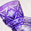 [SAKE GLASS] COLD SAKE GLASS GINWAN NO HANA (GOLD & PURPLE) | KIRIKO