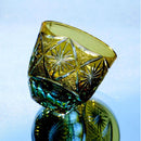 [SAKE GLASS] COLD SAKE GLASS GINWAN NO HANA (YELLOW & SKY BLUE) | KIRIKO