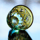 [SAKE GLASS] COLD SAKE GLASS GINWAN NO HANA (YELLOW & SKY BLUE) | KIRIKO