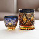 [ROCKS GLASS] GINWAN NO HANA (BLUE & ORANGE) | KIRIKO
