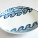 [SMALL DISH (PLATE)] ROUND & FLAT NAMI-SEIGAIHA | MIKAWACHI WARE | HIRADOSHOUZAN