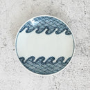 [SMALL DISH (PLATE)] ROUND & FLAT NAMI-SEIGAIHA | MIKAWACHI WARE | HIRADOSHOUZAN