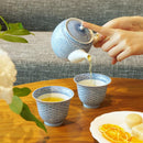 [TEA CUP SET] 2 PIECES SORIS-SENCHA HIRADO-SEIGAIHA | MIKAWACHI WARE | HIRADOSHOUZAN