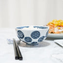 [RICE BOWL SET] 2 PIECES MARU-MON | MIKAWACHI WARE | HIRADOSHOUZAN