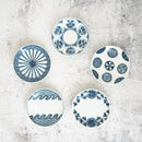 [SMALL DISH (PLATE) SET] 5 PIECES ROUND & FLAT | MIKAWACHI WARE | HIRADOSHOUZAN