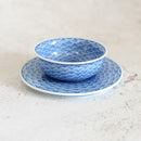 [SAKE BOTTLE & CUP SET] 3 PIECES KANBIN & SAKAZUKI HIRADO-SEIGAIHA | MIKAWACHI WARE | HIRADOSHOUZAN