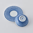 [SAKE BOTTLE & CUP SET] 3 PIECES KANBIN & SAKAZUKI HIRADO-SEIGAIHA | MIKAWACHI WARE | HIRADOSHOUZAN