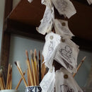 [RICE BOWL SET] 2 PIECES MARU-MON | MIKAWACHI WARE | HIRADOSHOUZAN