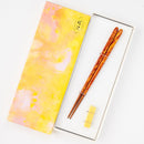 [CHOPSTICKS] COLOR BRUSH (ORANGE) WITH CHOPSTICK REST (22.5cm) | CRYSTAL | WAKASA LACQUERWARE