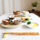 [CHOPSTICKS] COLOR BRUSH (ORANGE) WITH CHOPSTICK REST (22.5cm) | CRYSTAL | WAKASA LACQUERWARE