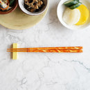 [CHOPSTICKS] COLOR BRUSH (ORANGE) WITH CHOPSTICK REST (22.5cm) | CRYSTAL | WAKASA LACQUERWARE